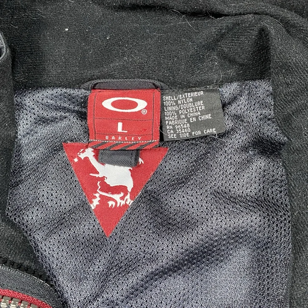 Vintage 90s Y2K Oakley Software Jacket Mens Large Nitro Fuel Full Zip Ski Black‎